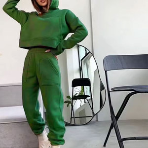 Low MOQ Wholesale <b>Men's</b> Winter <b>Thermal</b> Tracksuit Hoodie and Jogger Sweatpants Set 100% Cotton Fleece 2024 - Product Image 4