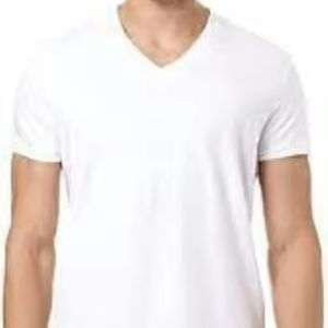 Camiseta informal de algodón de talla grande personalizada para hombre, camiseta de manga corta de gran tamaño lavable con estampado, diseño en blanco - Product Image 1