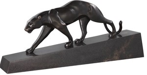 Estatua de Pantera Negra, Escultura de Leopardo, Figura Animal de Metal, Decoración Moderna de Lujo para el Hogar - Product Image 4