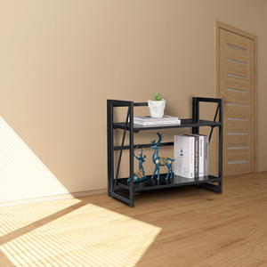 Well Home Scaffale in metallo nero 60x30x55 cm - Product Image 4
