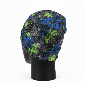 Premium 280 GSM Polyester Spandex <b>Women</b> <b>Beanie</b> Cap Multicolor Graphic Print Custom Logo Sublimation Jacquard <b>Beanies</b> Cap - Product Image 5