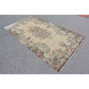 Alfombra Turca Vintage, Grande, 5.2x9.2 pies (159x279 cm), Alfombra de Lana con Borde Marrón - Product Image 2