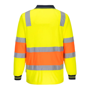 Người đàn ông của biểu tượng tùy chỉnh Hi vis cho Polo T-Shirts rắn khả năng hiển thị cao thoáng khí an ninh phản chiếu quần áo dài tay áo in - Product Image 2