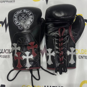 Nouveau Design Gants de boxe gagnants professionnels de haute qualité avec des croix Gants de boxe en cuir véritable MmaMuay Thai Sparring KickBoxing. - Product Image 5