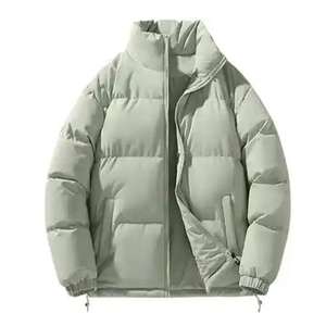 Vestes matelassées pour hommes à la mode 2025, style fermeture éclair, tissu 100% polyester, col montant, veste à bulles surdimensionnée pour l'hiver - Product Image 5