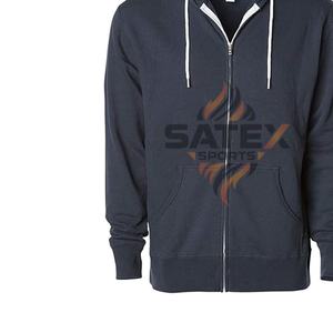 Sweat à capuche zippé en molleton 100 % coton épais pour homme, personnalisable par impression DTG, broderie ou teinture unie, idéal pour l'hiver – Personnalisation complète - Product Image 4