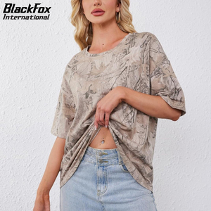 T-shirts à manches courtes surdimensionnés pour femmes-Vêtements décontractés respirants respectueux de l'environnement Élégant et confortable de haute qualité - Product Image 3