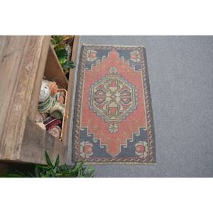 Tapis turc vintage de grande surface, style classique, rouge, bleu, patchwork, laine, forme rectangulaire en latex pour couloir et chambre - Product Image 3