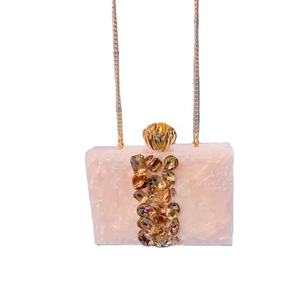 กระเป๋าคลัทช์ทำด้วยมือสุดหรูพร้อมผิวหินอ่อนอะคริลิคและเคสแข็งดีไซน์สำหรับงานปาร์ตี้งานแต่งงานและชุดราตรี - Product Image 1