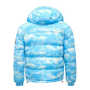 2025 OEM diseño personalizado chaquetas de hombre 100% poliéster brillante chaqueta de invierno acolchada gruesa Streetwear chaqueta acolchada estilo cálido burbuja - Product Image 6