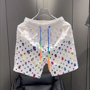 Pantalones Cortos Casuales para Hombre, Diseño Sólido, Tela de Lana, Bolsillos Laterales, Cierre de Botones, Alta Calidad, Venta al Por Mayor, Logotipo Personalizado, Diseño Personalizado - Product Image 4