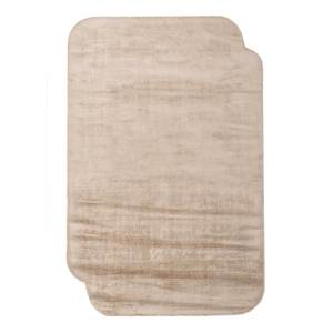 Alfombra de Viscosa Tejida a Mano Forme Beige y Marrón, Color Sólido HPV-250 para Uso Doméstico - Product Image 1