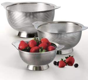 Colador de Acero Inoxidable para Cocina, Construcción Robusta, Fácil de Lavar, Apto para Calor, Colador de Malla Fina, para Uso Diario en la Cocina, Grado Alimenticio - Product Image 5