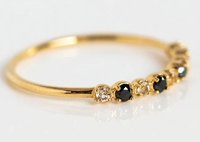 Mükemmel Kalite 925 Ayar Gümüş 18K Altın Kaplama Doğal Siyah Spinal Çatal Taşlı Romantik Gelin Düğün Nişan Partisi