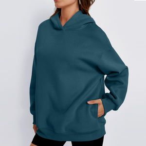 Sudaderas con Capucha de Manga Larga para Mujer con Logotipo Personalizado al por Mayor, Ropa de Moda Sólida Personalizada, Sudaderas con Capucha Transpirables para Mujer en Venta - Product Image 6