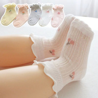 Maquette gratuite ODM fabricant de chaussettes en coton à volants personnalisé vente en gros pour bébé enfants doux respirant qualité confortable style de fleur