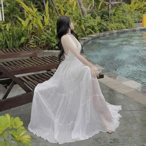 Elegante vestido Maxi para mujer Casual Comfort Body-Con Bodycon con decoración de encaje Cintura natural ODM Lavable Fabricante de Vietnam - Product Image 3