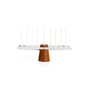 Nouveauté : Menorah en résine dorée et brune avec bougies pour Hanoucca, chandelier juif unique pour la célébration des fêtes - Product Image 3