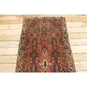 3.1x9.4 ft Rug, Vintage Turkish Rug, <b>Brown</b> <b>Wool</b> Rug - Product Image 3