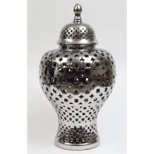 Silver Color Finished Shiny Polished Luxurious Quality Metal Made Ginger <b>Jar</b> Food Items and Dry Fruits Storage Organization - Product Image 6