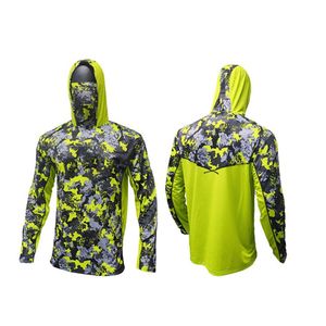 Chemise de pêche à manches longues à capuche pour homme, couleur unie, UPF 50, séchage rapide, pull-over, vêtements d'extérieur - Product Image 5