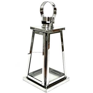 Linterna de mesa de acero inoxidable de nuevo estilo con vidrio lateral para bodas en casa fiestas decoraciones de Navidad linterna colgante - Product Image 4