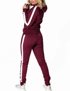 New Latest Design Plus Size Ladies Training Tracksuit Two Piece Set Womens Low Moq Tracksuit - Product Image 3