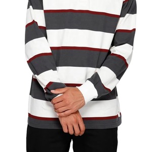 Maillot de rugby unisexe en polyester, rayures personnalisées imprimées, logo brodé, respirant, grande taille, manches longues - Product Image 6