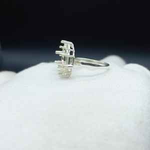 Base de Anillo Ovalada de Plata de Ley 925 de Alta Calidad, 8x10 mm, para Joyería DIY, Suministros de Joyería al por Mayor, Base de Anillo para Piedras Preciosas - Product Image 4