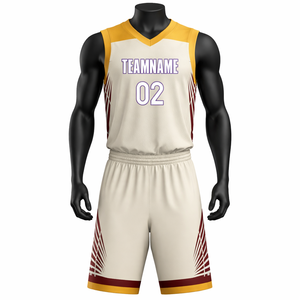Conjunto de Camiseta y Pantalones Cortos de Baloncesto Personalizados, Uniforme de Equipo Sublimado, Ropa Deportiva de Secado Rápido, Fabricante de Marca Privada OEM ODM - Product Image 1