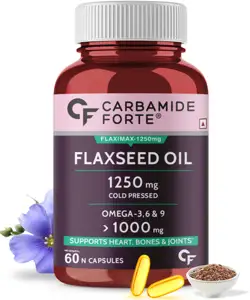 Cold Pressed Flaxseed Oil Capsules 1250mg Omega 3 6 9/Nature produce Omega 3 Organic Flaxseed Oil Softgel Capsules