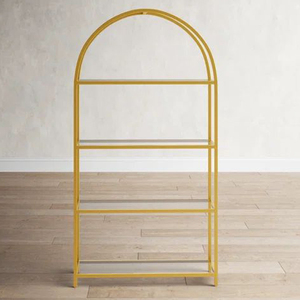 Estantes de Metal medio ovalados asequibles para libros, hoteles de lujo, almacenamiento de cocina, estante de pared, decoración, organizador de pared, artesanías - Product Image 1