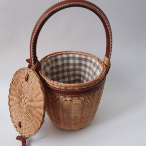 Cesta de picnic de ratán ecológica con forro para almacenamiento de alimentos OEM aceptable logotipo personalizado de Vietnam al por mayor - Product Image 5