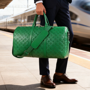 Grande Borsa <span class=keywords><strong>da</strong></span> <span class=keywords><strong>Viaggio</strong></span> in Pelle PU <span class=keywords><strong>con</strong></span> Tracolla, Motivo Goffrato, Borsa per Weekend e Palestra, Logo Personalizzato OEMODM per Vendita all'Ingrosso - Product Image 1