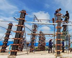 Panneau de coffrage de colonne en plastique PE léger de haute qualité 30x30x300 cm réutilisable pour le moulage de colonne dans les ateliers - Product Image 3