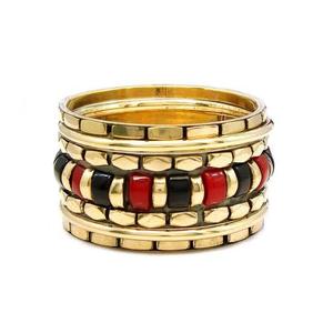 Brazaletes de moda de India, cuentas de resina con brazalete de Metal, juego de 6 joyas y accesorios de moda, fábrica directa hecha a mano por HF CRAFTS - Product Image 4