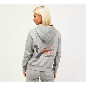 Pull à capuche avec logo imprimé personnalisé de haute qualité pour femmes Sweat-shirt à capuche flexible pour femmes - Product Image 2