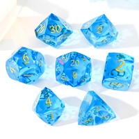 Ensemble de dés en verre premium pour D&D, 7 pièces, dés polyédriques en résine à bords tranchants, pour jeux de rôle sur table, jeux de société, cadeau de fête