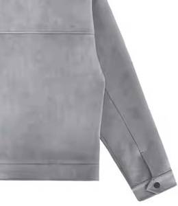 Veste de travail en toile OEM avec logo personnalisé, veste décontractée à plusieurs poches, fermeture éclair, couleur unie, hiver, automne, pour hommes - Product Image 4