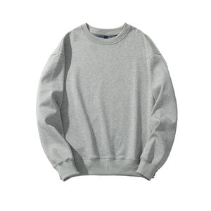 Sudadera de Forro Polar Unisex de Algodón en Blanco al por Mayor, Logotipo Personalizado Estampado, Sudadera Lisa Extra Grande con Cuello Redondo Personalizada para Hombre - Product Image 2