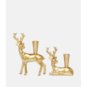 Navidad y todo festivo decorativo Reno portavelas decoración del hogar portavelas por Indian Metal World - Product Image 1