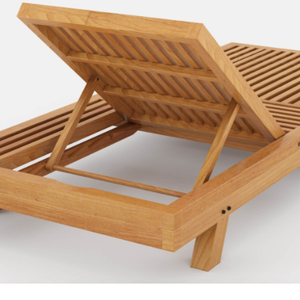 Sillas de jardín de Indonesia hechas de madera de teca y con forro de espuma, adecuadas para uso en exteriores o en la playa. - Product Image 5