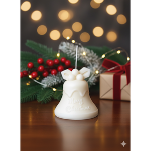 Elegante Vela de Navidad en Forma de Campana Alta para una Decoración Festiva Sofisticada del Hogar - Product Image 1