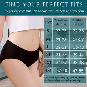 Période Culotte Preuve Période Culotte Flux Lourd Pour Les Filles Menstruel Sous-Vêtements Bambou 2024 Coton Organique Anti-Fuite - Product Image 4