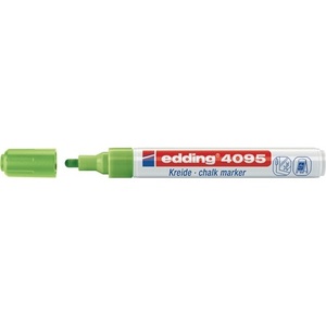 Paquete de 10 Marcadores de Tiza Verde Claro EDDING Modelo 4095 con Punta Redonda de 2-3 mm para Líneas, Duraderos y Fáciles de Usar - Product Image 1