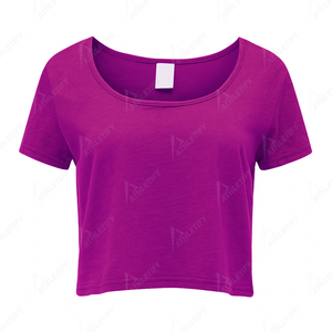 T-shirt décontracté à manches courtes et col rond, respirant, couleurs personnalisables pour un confort élégant, t-shirt ample en coton pour femmes, été - Product Image 2