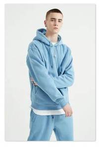 M & F Sweats à capuche d'été pour hommes 100% coton Polyester Logo personnalisé Style fermeture éclair motif solide col à capuche sweat teint en plaine - Product Image 4