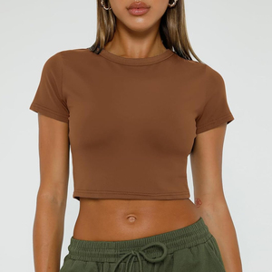 Camisetas Básicas para Mujer, Tops de Verano, Manga Corta, Corte Regular, Ecológicas, 100% Algodón, Ropa Deportiva para Gimnasio - Product Image 5