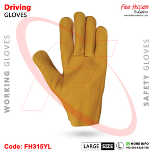 Gants de sécurité de travail pour conducteur de la meilleure qualité OEM Fahrerhandschuhe industriel pour hommes avec pouce d'aile Gants en cuir non doublés de style - Product Image 3