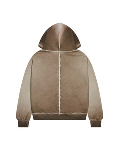 2025 Custom Men Winter <b>Vintage</b> Acid Wash Tech Fleece Drawstring Hoodies Sweat <b>Pants</b> Set Flared Sweatpants Tracksuit - Product Image 5